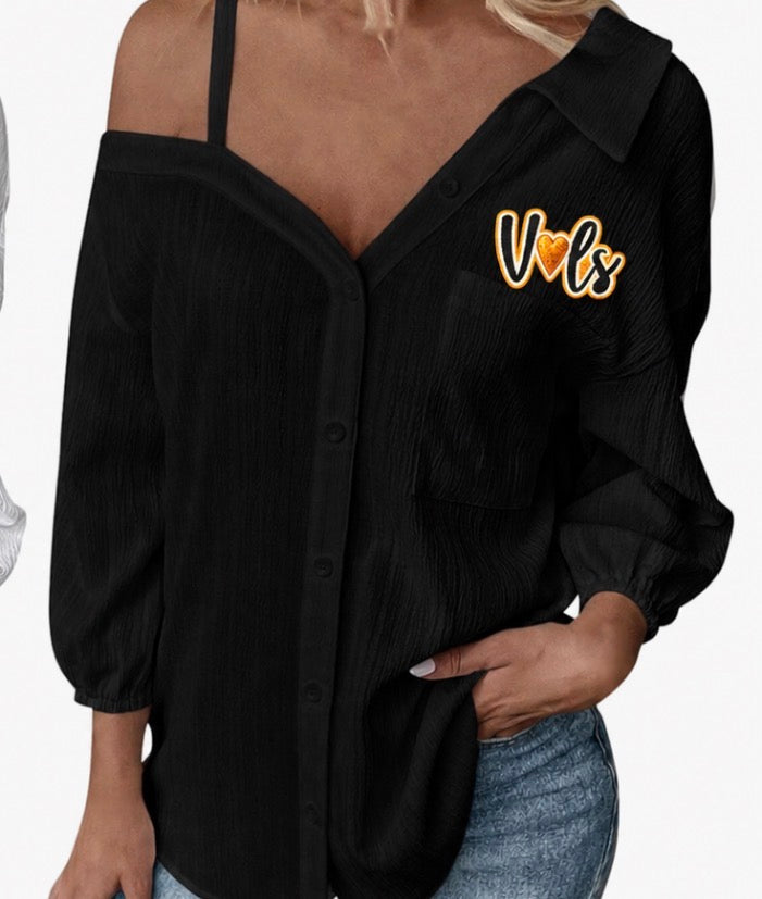 Vol at Heart Asymmetrical Blouse