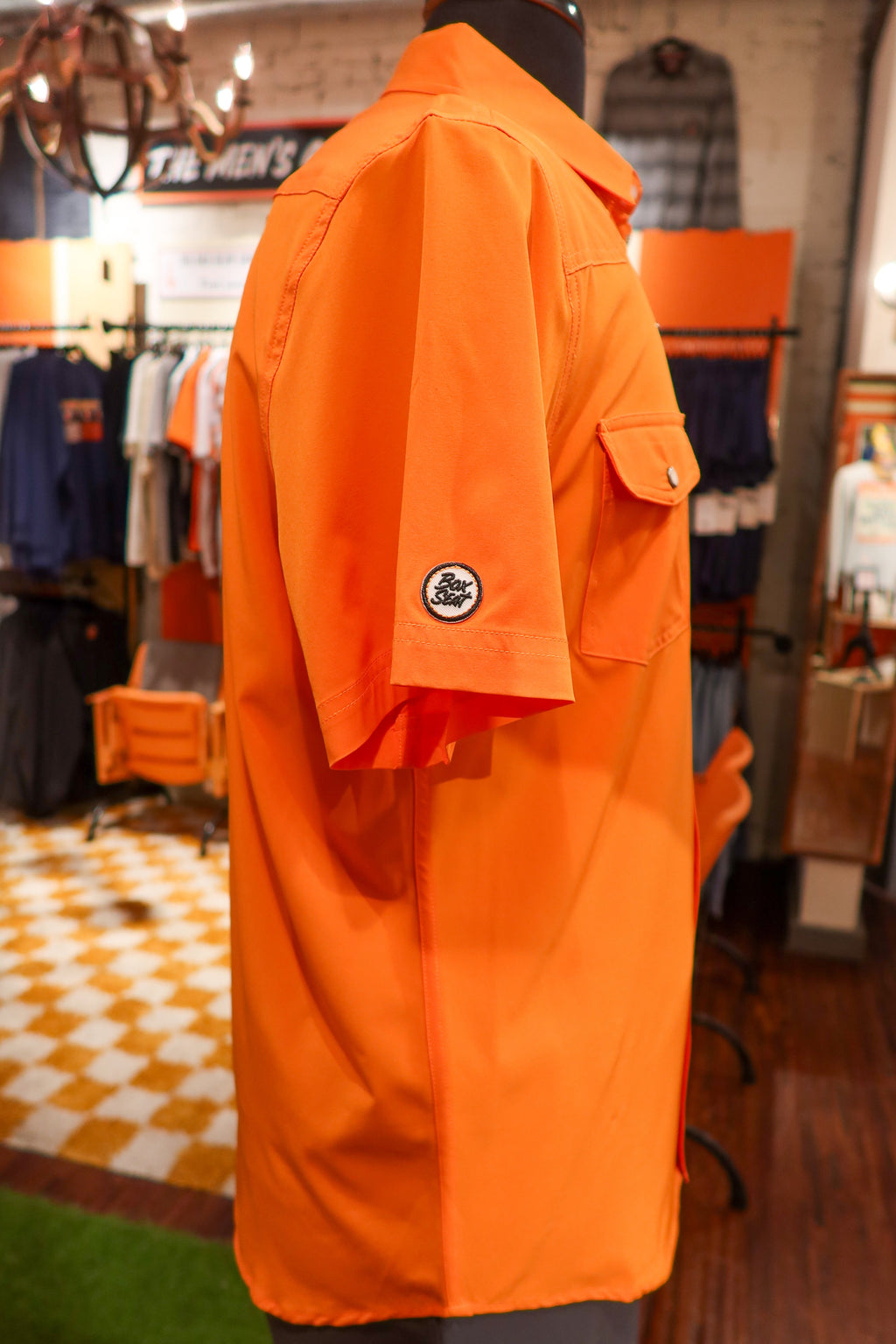 Smokey with Bandana Orange Performance Button-Down