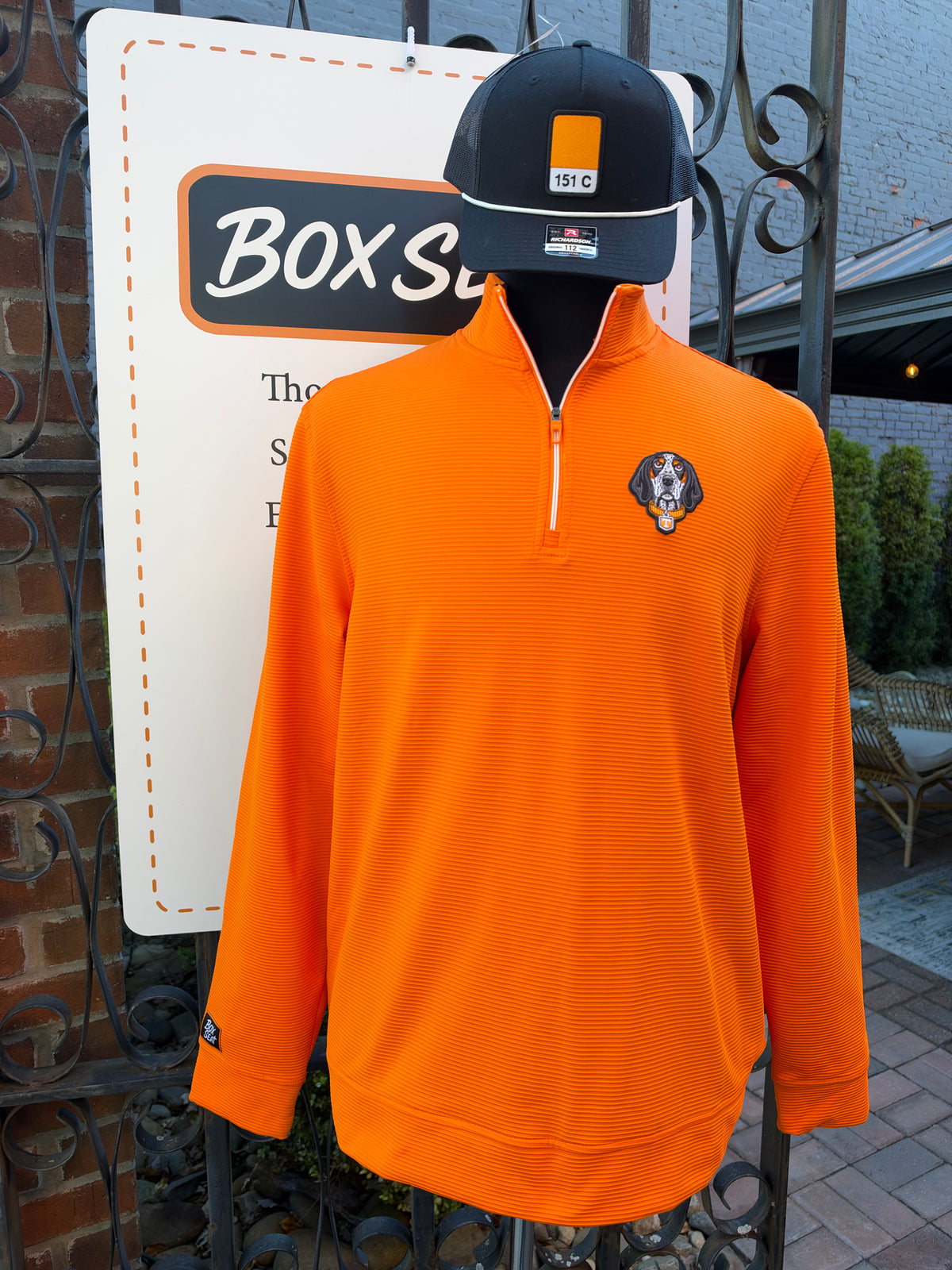 Big Orange Smokey Ribbed Quarter Zip