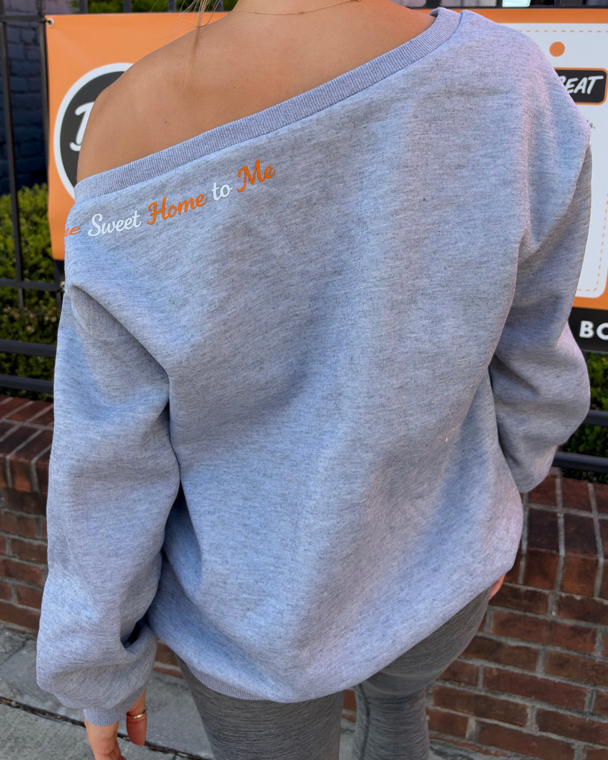 Always Home to Me Off the Shoulder Sweatshirt