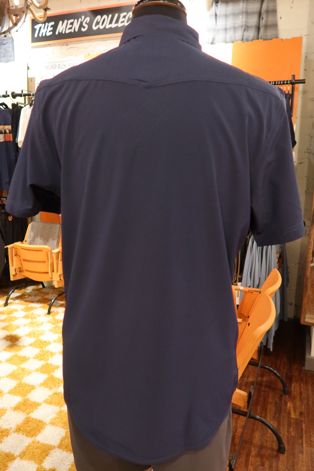 Daniel Boone Navy Performance Button-Down