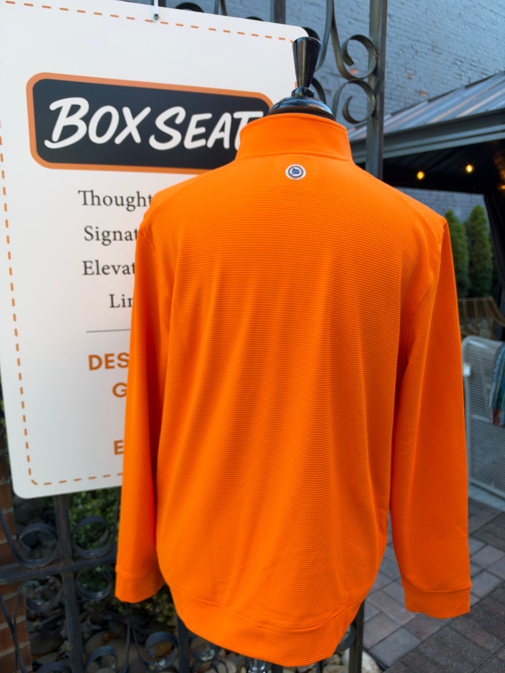 Big Orange Smokey Ribbed Quarter Zip