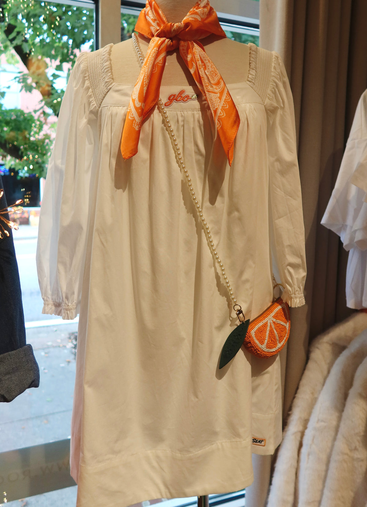GBO Balloon Sleeve Mini Dress
