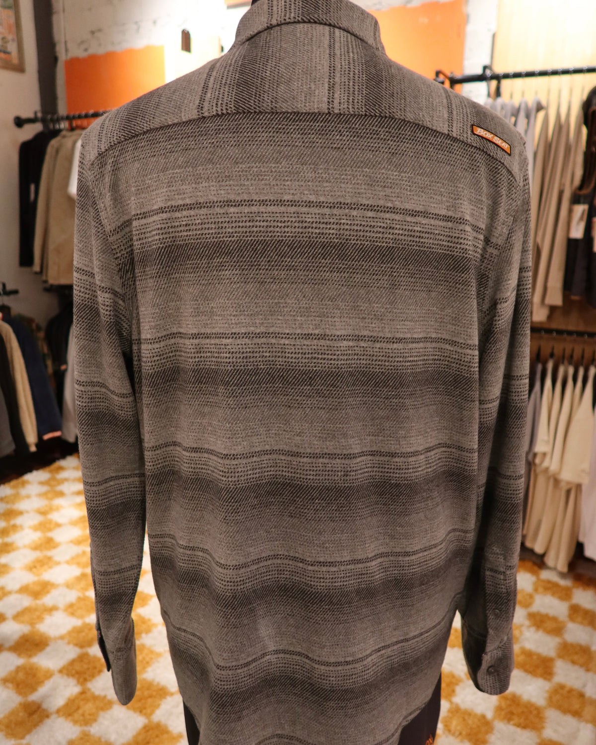 Men’s Charcoal Striped Smokey Button-Down