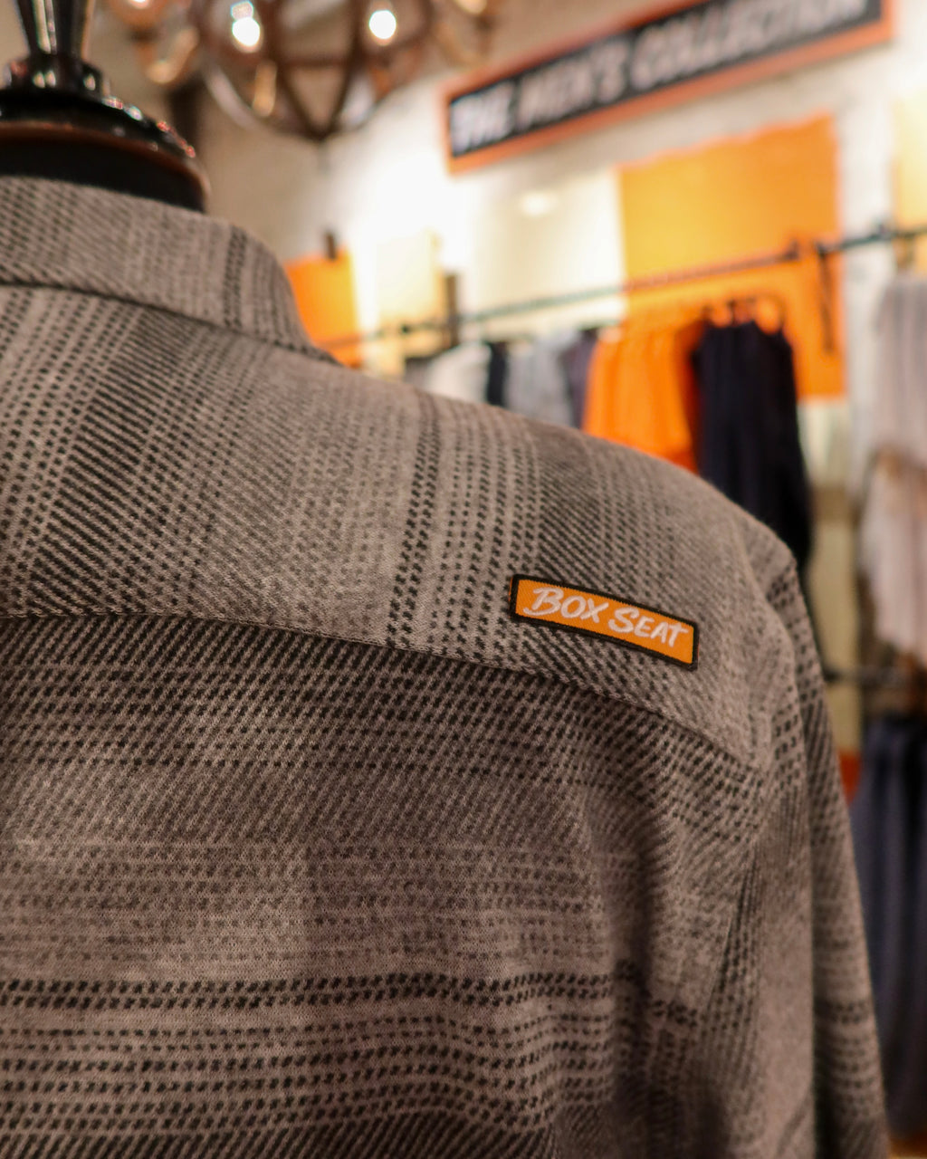 Men’s Charcoal Striped Smokey Button-Down