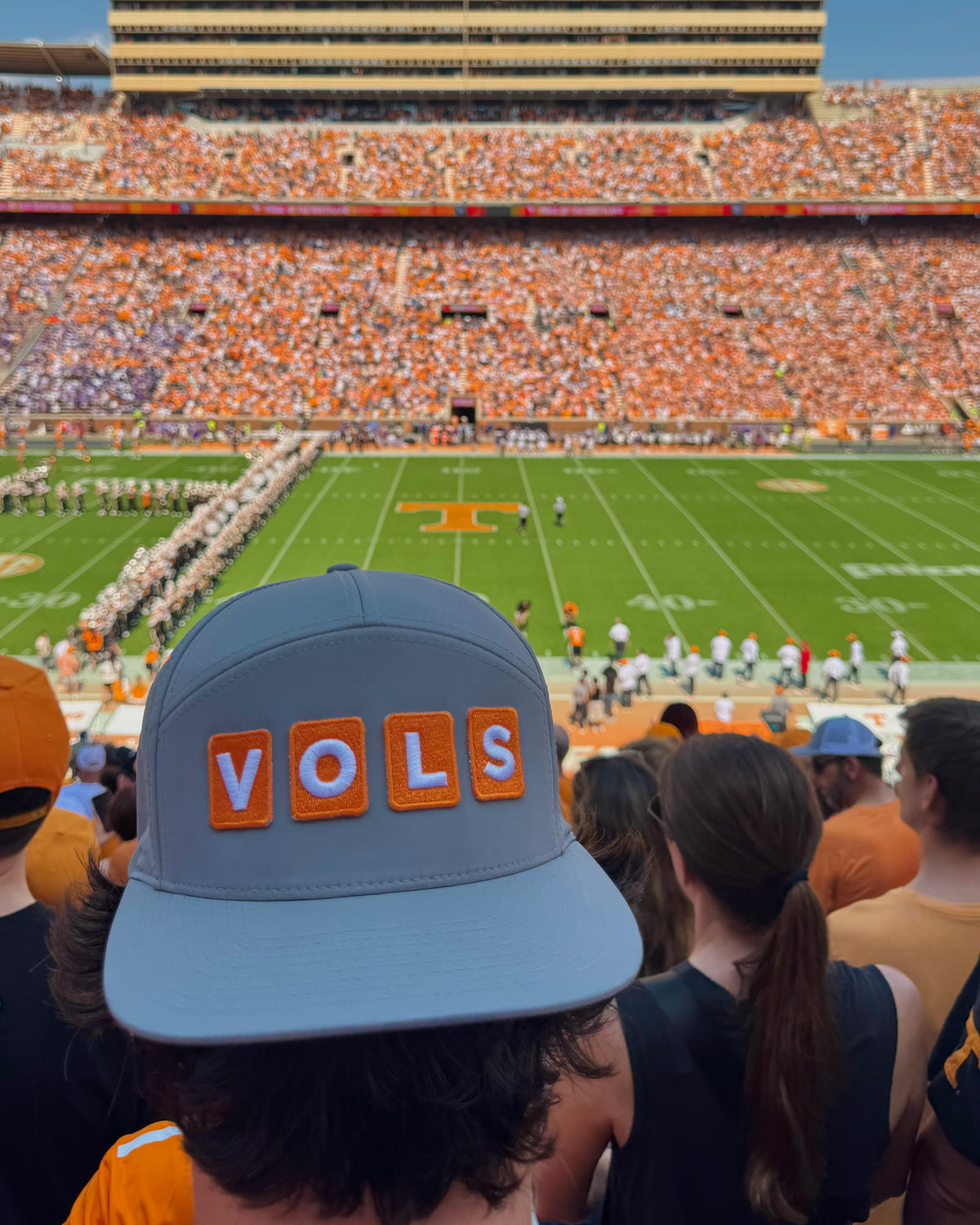 Block Letter VOLS Grey Hat
