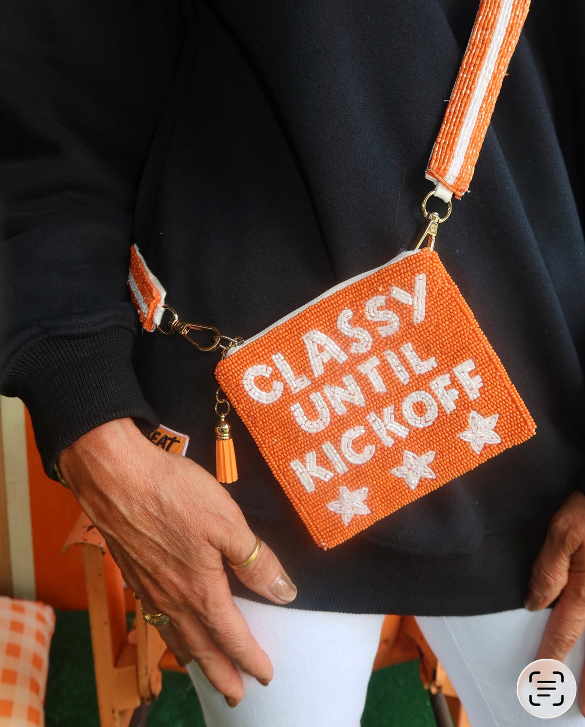 Classy ‘til kickoff purse beaded