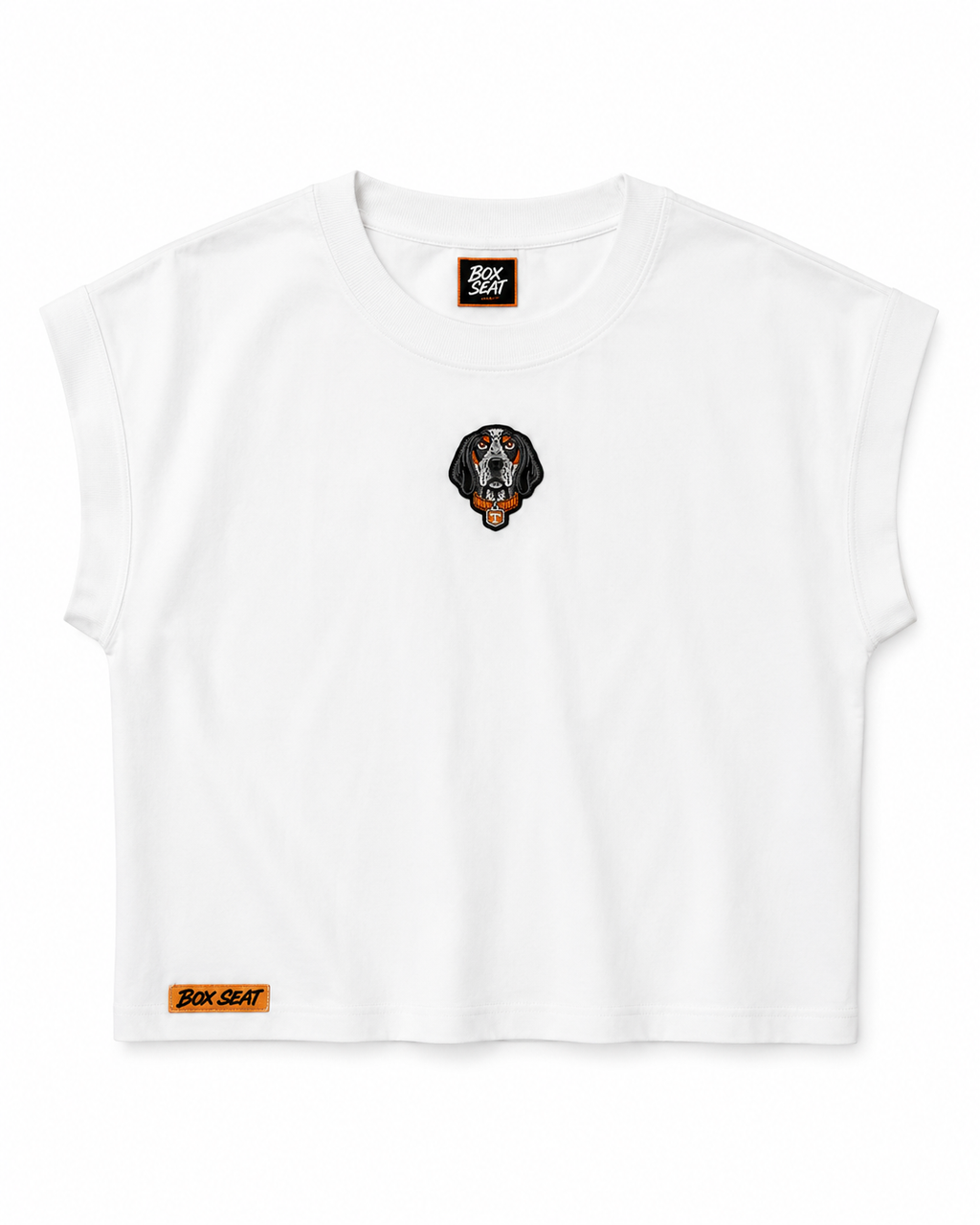 Crisp Cotton Cropped Sleeve with Smokey Patch