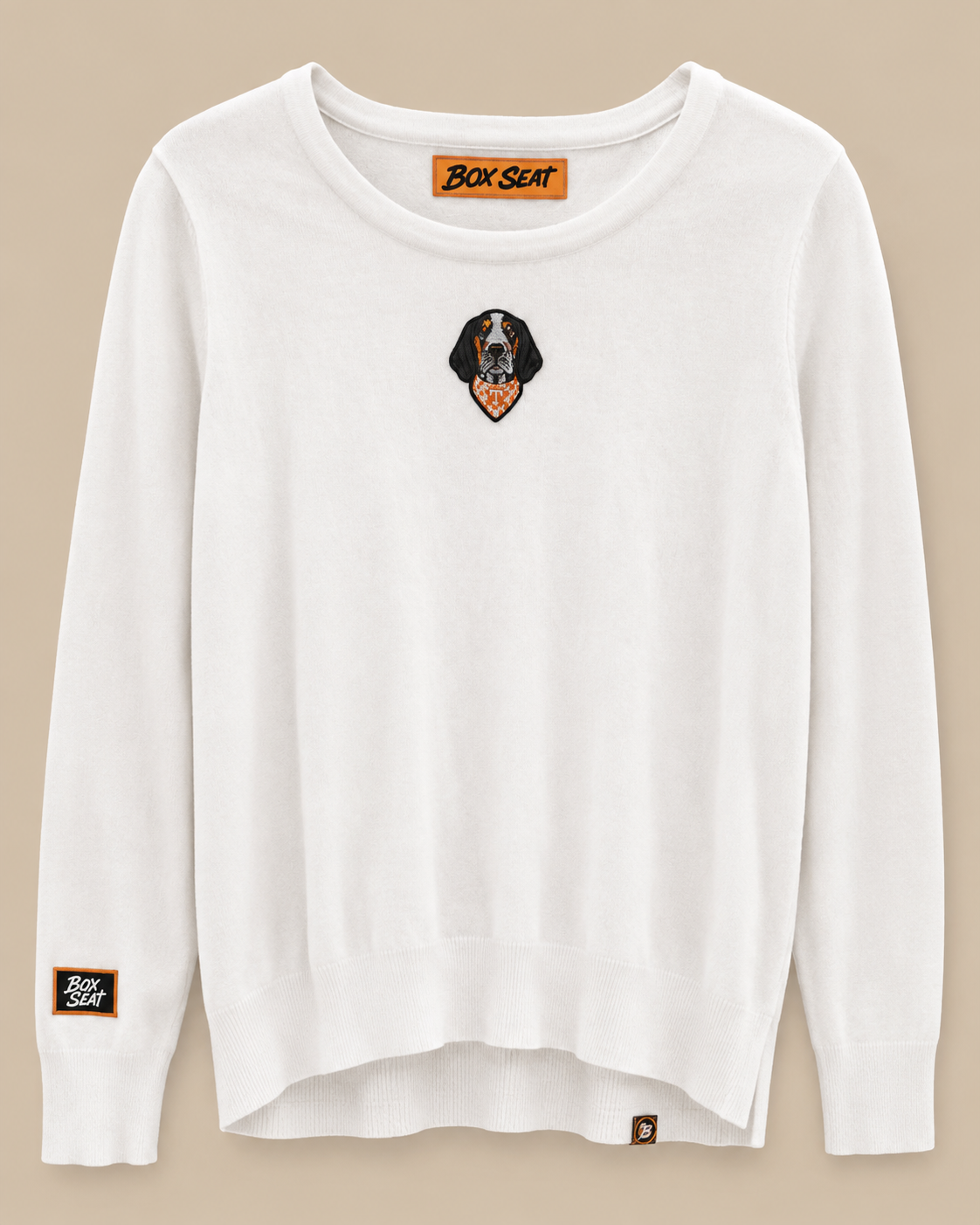 Smokey Bandana Lightweight Crew Sweater White