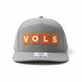 BOX SEAT gray Richardson performance hat featuring orange block letters spelling VOLS on the front
